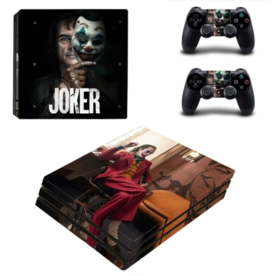 Joker Joaquin Phoenix decal skin for PS4 Pro Console and 2 Controllers