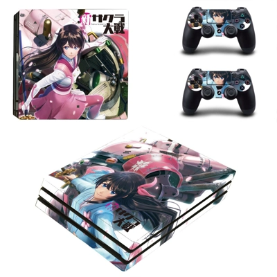 Sakura Wars decal skin for PS4 Pro Console and 2 Controllers