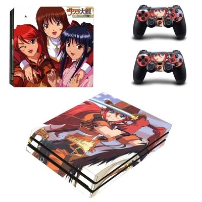 Sakura Wars decal skin for PS4 Pro Console and 2 Controllers