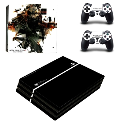 Metal Gear Solid 5 Ground Zeroes decal skin for PS4 Pro Console and 2 Controllers