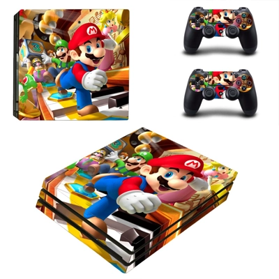 Super Mario decal skin for PS4 Pro Console and 2 Controllers