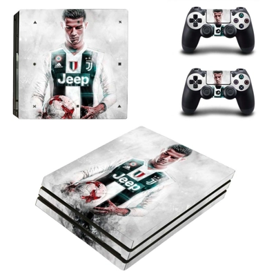 Ronaldo Juventus decal skin for PS4 Pro Console and 2 Controllers