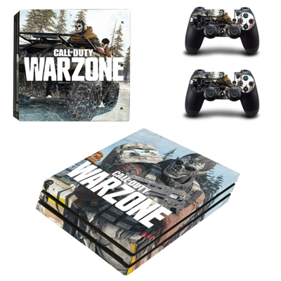 COD Warzone decal skin for PS4 Pro Console and 2 Controllers