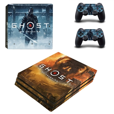 Ghost of Tsushima decal skin for PS4 Pro Console and 2 Controllers