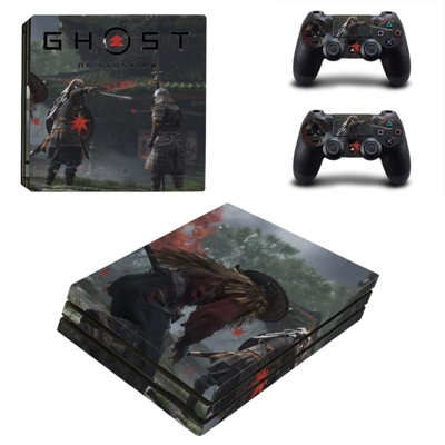 Ghost of Tsushima decal skin for PS4 Pro Console and 2 Controllers