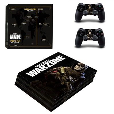 COD Warzone decal skin for PS4 Pro Console and 2 Controllers