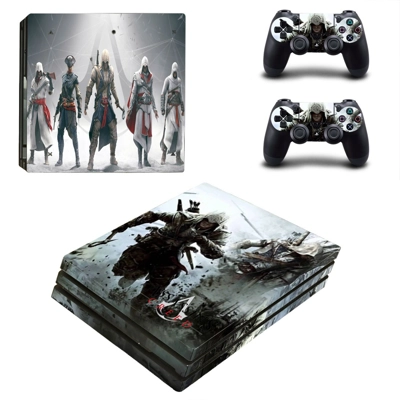 Assassin's creed connor decal skin for PS4 Pro Console and 2 Controllers