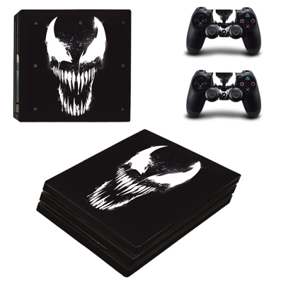 Venom decal skin for PS4 Pro Console and 2 Controllers