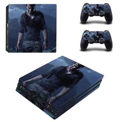 Uncharted 4 decal skin for PS4 Pro Console and 2 Controllers