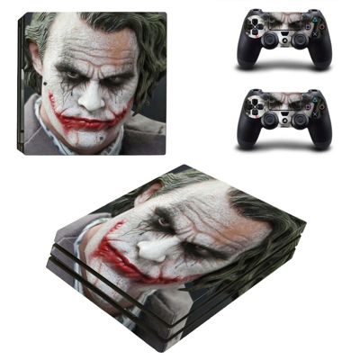 Joker decal skin for PS4 Pro Console and 2 Controllers