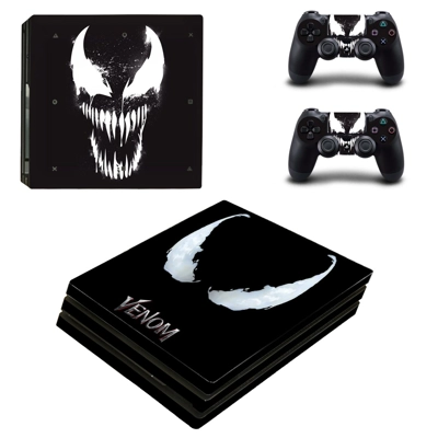 Venom decal skin for PS4 Pro Console and 2 Controllers