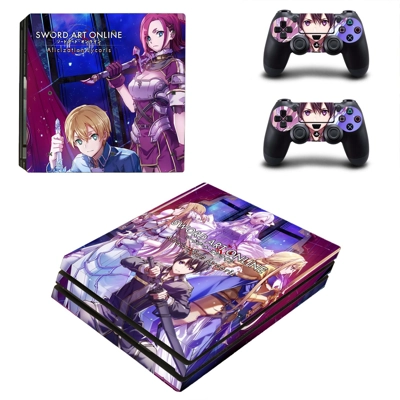 Sword Art Online decal skin for PS4 Pro Console and 2 Cont..