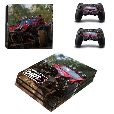 Dirt 5 decal skin for PS4 Pro Console and 2 Controllers