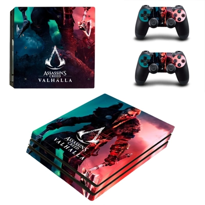 Assassin's Creed Valhalla decal skin for PS4 Pro Console and 2 Controllers