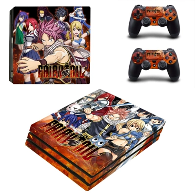 Fairy Tail decal skin for PS4 Pro Console and 2 Controllers