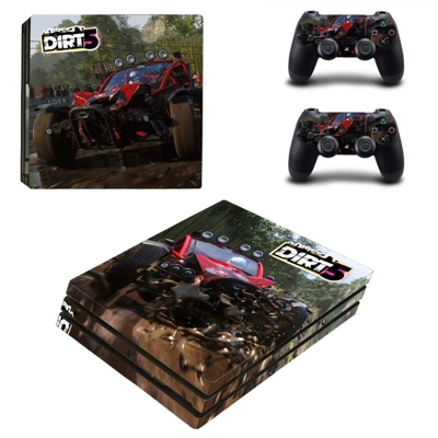 Dirt 5 decal skin for PS4 Pro Console and 2 Controllers