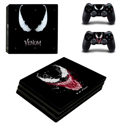 Venom decal skin for PS4 Pro Console and 2 Controllers