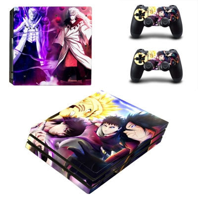 Narutopedia decal skin for PS4 Pro Console and 2 Controllers