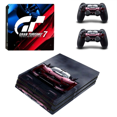 GT racing 7 decal skin for PS4 Pro Console and 2 Controllers