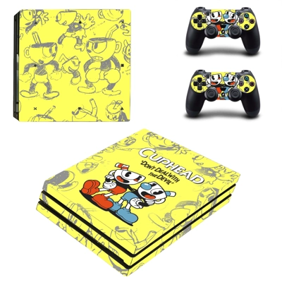 Teacup head decal skin for PS4 Pro Console and 2 Controllers