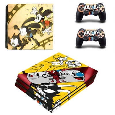 Teacup head decal skin for PS4 Pro Console and 2 Controllers