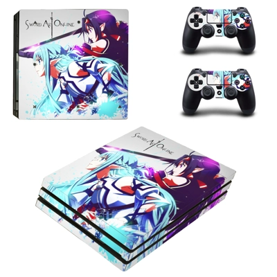 Sword Art Online decal skin for PS4 Pro Console and 2 Controllers