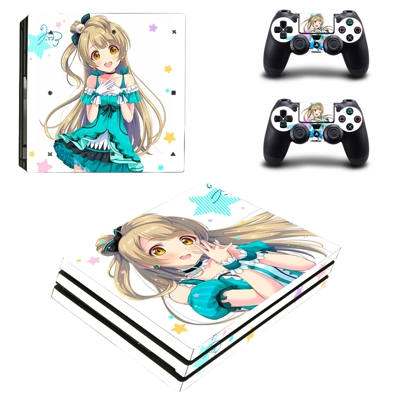 Lovelive decal skin for PS4 Pro Console and 2 Controllers