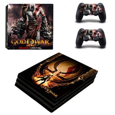 Blood metal decal skin for PS4 Pro Console and 2 Controllers