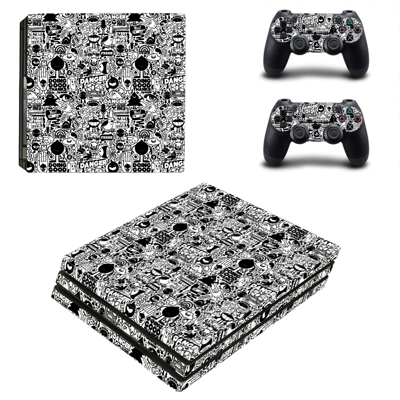 Graffiti decal skin for PS4 Pro Console and 2 Controllers Graffiti decal skin for PS4 Pro Console and 2 Controllers