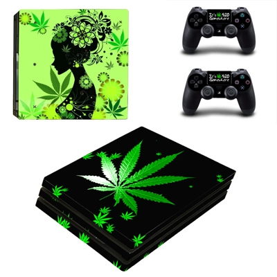 Weeds girl decal skin for PS4 Pro Console and 2 Controllers Weeds girl decal skin for PS4 Pro Console and 2 Controllers