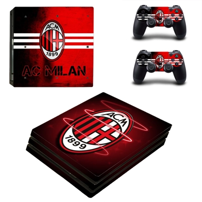 AC milan decal skin for PS4 Pro Console and 2 Controllers