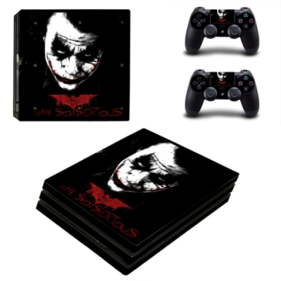 Joker decal skin for PS4 Pro Console and 2 Controllers