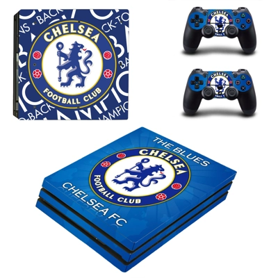 Chelsea FC decal skin for PS4 Pro Console and 2 Controllers