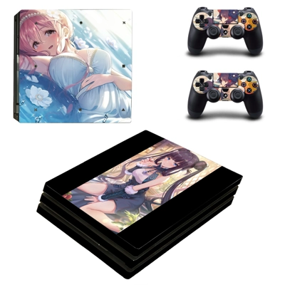 Anime decal skin for PS4 Pro Console and 2 Controllers