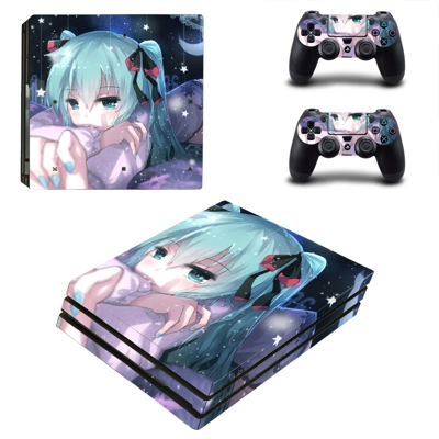 Hatsune Miku decal skin for PS4 Pro Console and 2 Controllers