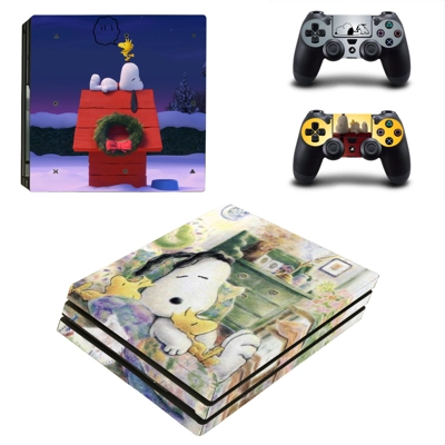 Snoopy decal skin for PS4 Pro Console and 2 Controllers