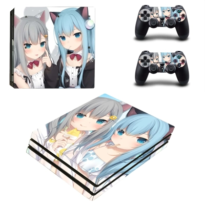 Anime decal skin for PS4 Pro Console and 2 Controllers