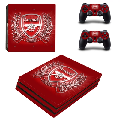 Arsenal decal skin for PS4 Pro Console and 2 Controllers