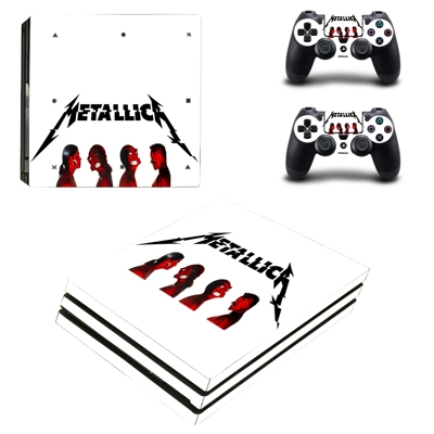 Mettalica Band decal skin for PS4 Pro Console and 2 Controllers
