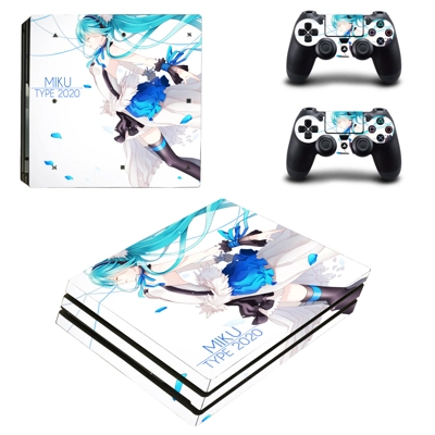 Miku Type 2020 decal skin for PS4 Pro Console and 2 Controllers