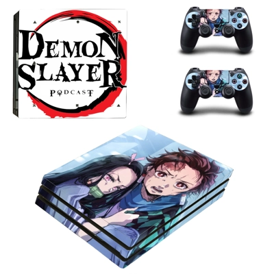 Demon Slayer decal skin for PS4 Pro Console and 2 Controllers