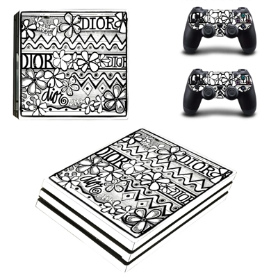 Graffiti decal skin for PS4 Pro Console and 2 Controllers