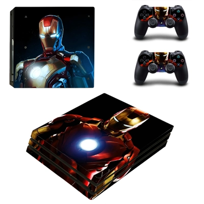 Ironman decal skin for PS4 Pro Console and 2 Controllers