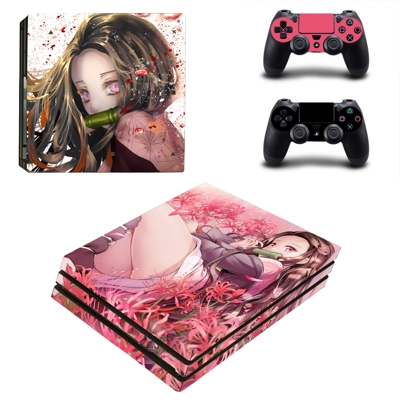 Kimetsu no Yaiba decal skin for PS4 Pro Console and 2 Cont..