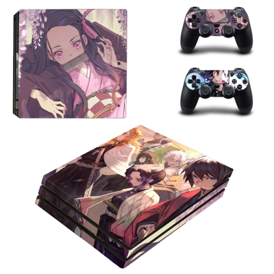Demon Slayer decal skin for PS4 Pro Console and 2 Controllers