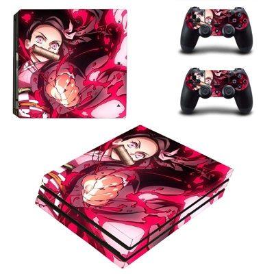 Demon Slayer decal skin for PS4 Pro Console and 2 Controllers