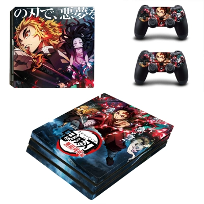 Demon Slayer decal skin for PS4 Pro Console and 2 Controllers