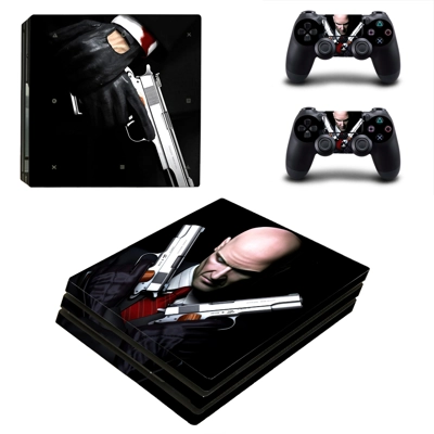 Hitman decal skin for PS4 Pro Console and 2 Controllers