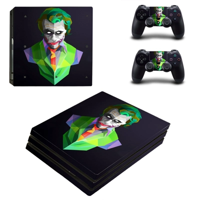 Joker decal skin for PS4 Pro Console and 2 Controllers