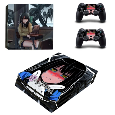 Visible Girl decal skin for PS4 Pro Console and 2 Controllers